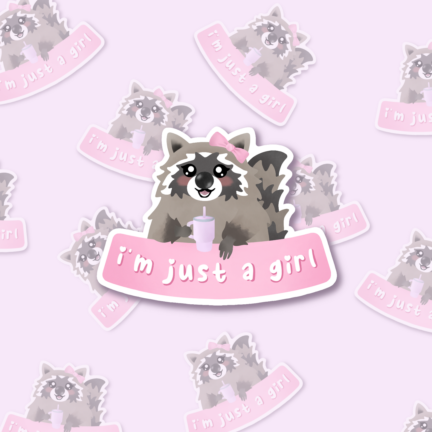 Just a Girl Die Cut Sticker